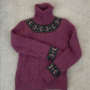 Ralph Lauren Blue Label Fair Isle Turtleneck Wool Sweater Women’s size Medium